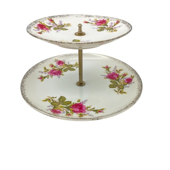 VTG Moss Rose coffee pot set Floral Chintz country cottage core shabby chic - Picture 6 of 16